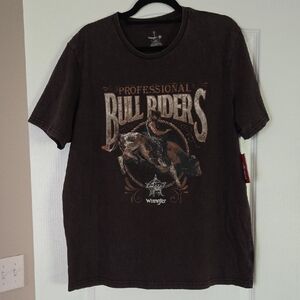 Wrangler Men's Brown Bull Riders T-Shirt